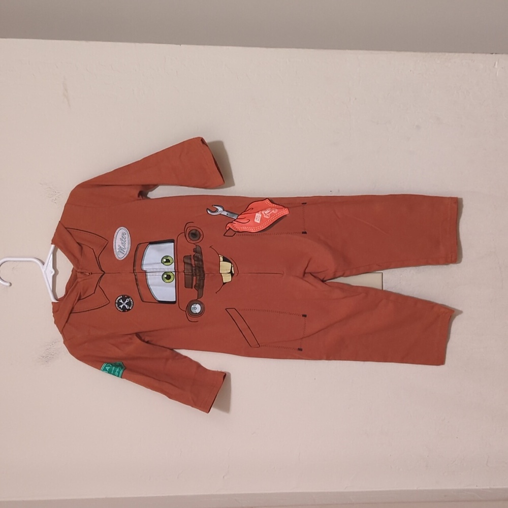 Kids Rust Brown Tow Mater Costume Jumpsuit
